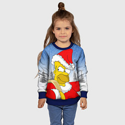 Свитшот детский Санта Гомер, цвет: 3D-синий — фото 2
