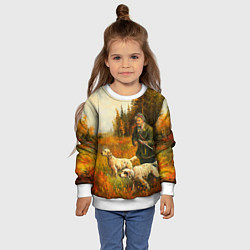 Свитшот детский Охота на утку, цвет: 3D-белый — фото 2