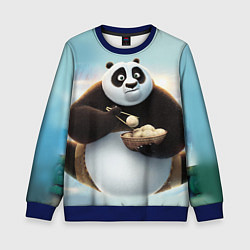 Свитшот детский Кунг фу панда, цвет: 3D-синий