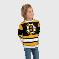 Свитшот детский Boston Bruins, цвет: 3D-белый — фото 2