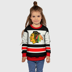 Свитшот детский Chicago Blackhawks, цвет: 3D-красный — фото 2