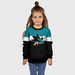 Свитшот детский San Jose Sharks, цвет: 3D-черный — фото 2