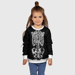 Свитшот детский Скелет, цвет: 3D-белый — фото 2