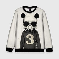 Свитшот детский Скелет панды, цвет: 3D-черный