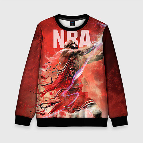 Детский свитшот Спорт NBA / 3D-Черный – фото 1