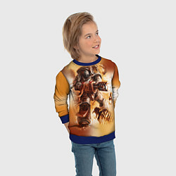 Свитшот детский Серый рыцарь, цвет: 3D-синий — фото 2