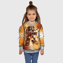 Свитшот детский Серый рыцарь, цвет: 3D-меланж — фото 2