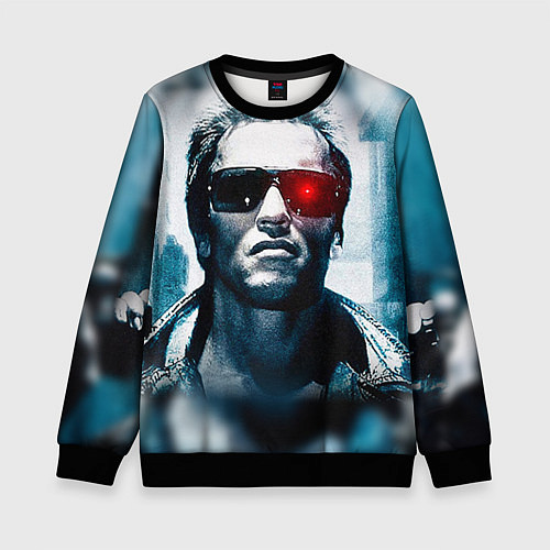 Детский свитшот T-800 / 3D-Черный – фото 1