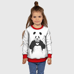 Свитшот детский Panda Love, цвет: 3D-красный — фото 2