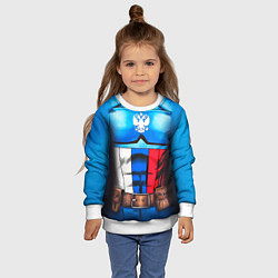 Свитшот детский Капитан Россия, цвет: 3D-белый — фото 2