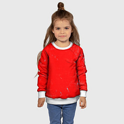 Свитшот детский Красная краска, цвет: 3D-белый — фото 2
