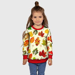 Свитшот детский Осень, цвет: 3D-красный — фото 2