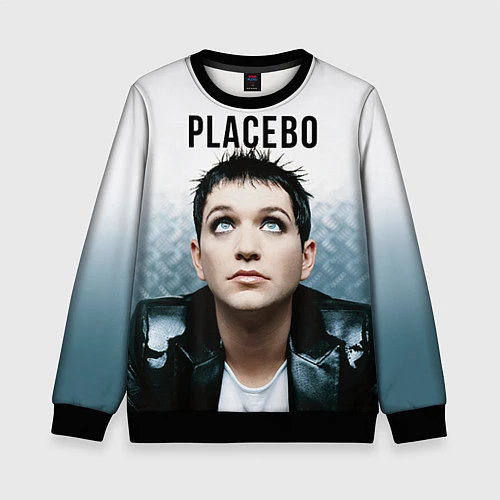 Детский свитшот Placebo: Brian Molko / 3D-Черный – фото 1