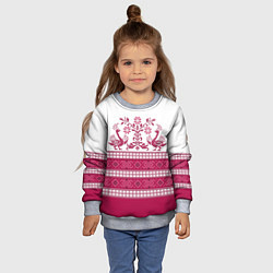 Свитшот детский Вышивка 37, цвет: 3D-меланж — фото 2