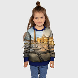 Свитшот детский Площадь святого Петра, цвет: 3D-синий — фото 2