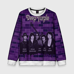 Свитшот детский Deep Purple, цвет: 3D-белый