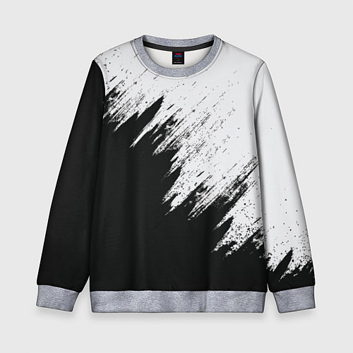 Детский свитшот Черно-белый разрыв / 3D-Меланж – фото 1