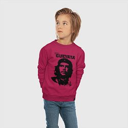 Свитшот хлопковый детский Che Guevara, цвет: маджента — фото 2
