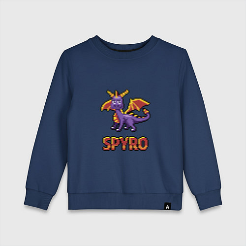 Детский свитшот Spyro: 8 bit / Тёмно-синий – фото 1