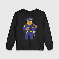 Свитшот хлопковый детский Chief Clancy Wiggum, цвет: черный