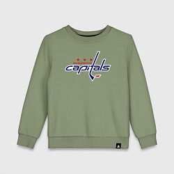 Свитшот хлопковый детский Washington Capitals, цвет: авокадо