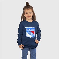 Свитшот хлопковый детский New York Rangers, цвет: тёмно-синий — фото 2