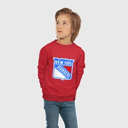 Свитшот хлопковый детский New York Rangers, цвет: красный — фото 2