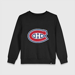 Свитшот хлопковый детский Montreal Canadiens, цвет: черный