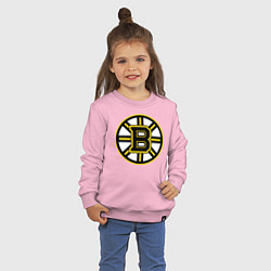 Свитшот хлопковый детский Boston Bruins, цвет: светло-розовый — фото 2