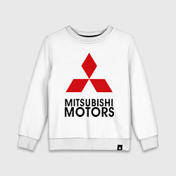 Свитшот хлопковый детский Mitsubishi, цвет: белый