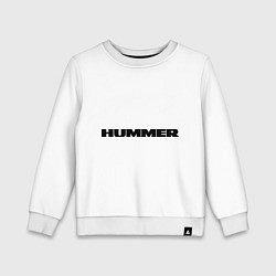 Свитшот хлопковый детский Hummer, цвет: белый