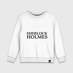 Свитшот хлопковый детский Sherlock Holmes, цвет: белый