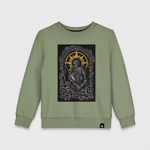 Детский свитшот Dark Souls: Warrior / Авокадо – фото 1