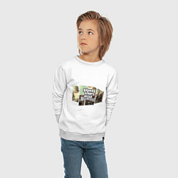 Свитшот хлопковый детский GTA San Andreas, цвет: белый — фото 2
