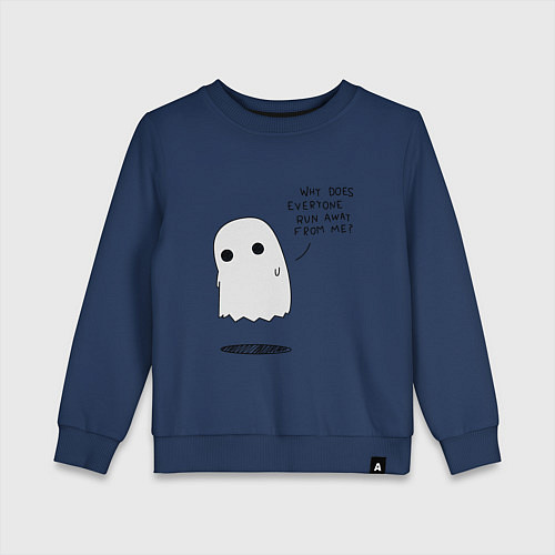 Детский свитшот Ghost / Тёмно-синий – фото 1