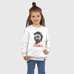 Свитшот хлопковый детский Obey me. Подчиняйся мне!, цвет: белый — фото 2