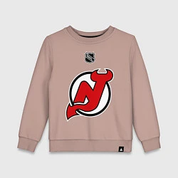 Свитшот хлопковый детский New Jersey Devils: Kovalchuk 17, цвет: пыльно-розовый