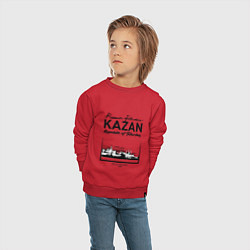 Свитшот хлопковый детский Kazan: Republic of Tatarstan, цвет: красный — фото 2