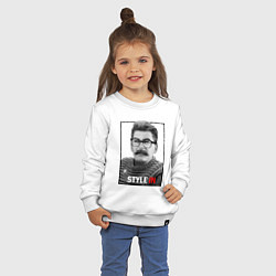 Свитшот хлопковый детский Stalin: Style in, цвет: белый — фото 2