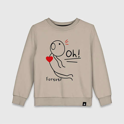 Детский свитшот Oh: Forever / Миндальный – фото 1