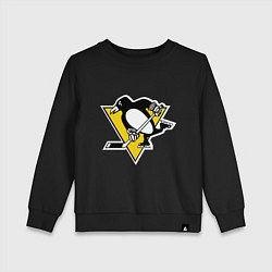 Свитшот хлопковый детский Pittsburgh Penguins, цвет: черный