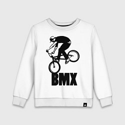 Свитшот хлопковый детский BMX 3, цвет: белый