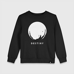 Свитшот хлопковый детский Destiny Planet, цвет: черный