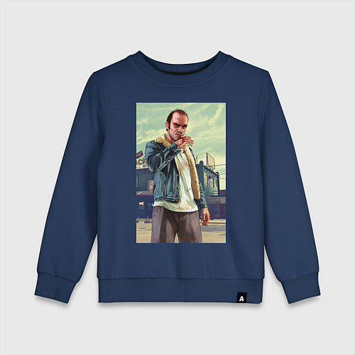 Детский свитшот Trevor Philips / Тёмно-синий – фото 1