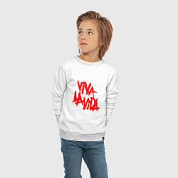 Свитшот хлопковый детский Viva La Vida, цвет: белый — фото 2