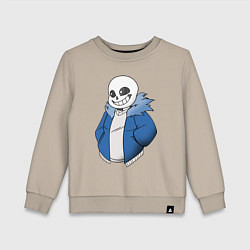 Свитшот хлопковый детский Sans, цвет: миндальный