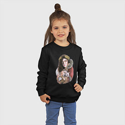 Свитшот хлопковый детский Lorde Lady, цвет: черный — фото 2