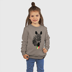 Свитшот хлопковый детский Juventus Zebra, цвет: утренний латте — фото 2