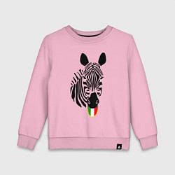 Свитшот хлопковый детский Juventus Zebra цвета светло-розовый — фото 1
