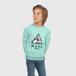 Свитшот хлопковый детский Thirty Seconds to Mars, цвет: мятный — фото 2
